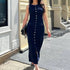 Tossy Knit Ribbed Cardigan Maxi Dress Elegant Sleeveless Style